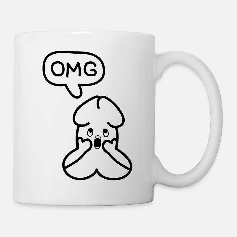 Émoticon Junior OMG drôle - Mug blanc - blanc