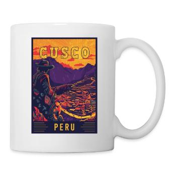 Découvrez la vibrante Cusco au Pérou - Art du voyage - Mug blanc - blanc - Droite