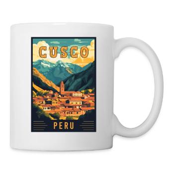 Découvrez Cusco vibrant au Pérou - Art de voyage - Mug blanc - blanc - Droite