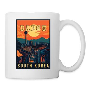 Entdecken Sie lebendige Daegu in Südkorea – Reisekunst - Tasse - Weiß - Rechts