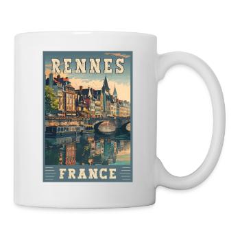 Discover Rennes In France Charming French City - Mug - white - Right