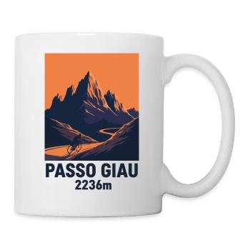 Dolomites du Passo Giau, montagne cyclable Italie - Mug blanc - blanc - Droite