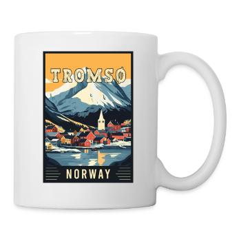 Entdecken Sie das arktische Abenteuer von Tromsø in Norwegen - Tasse - Weiß - Rechts