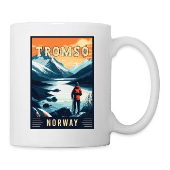 Entdecken Sie das arktische Abenteuer von Tromsø in Norwegen - Tasse - Weiß - Rechts