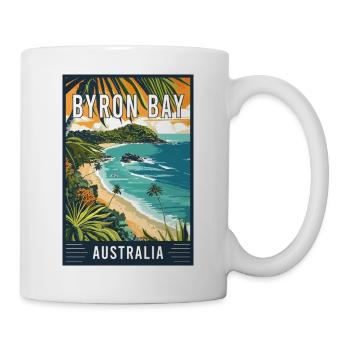 Explorez Byron Bay en Australie - Coastal Bliss - Mug blanc - blanc - Droite