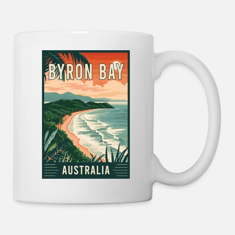 Découvrez Byron Bay en Australie - Béatitude côtière - Mug blanc - blanc