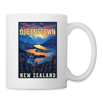 Discover Queenstown in New Zealand - Mug - white - Right