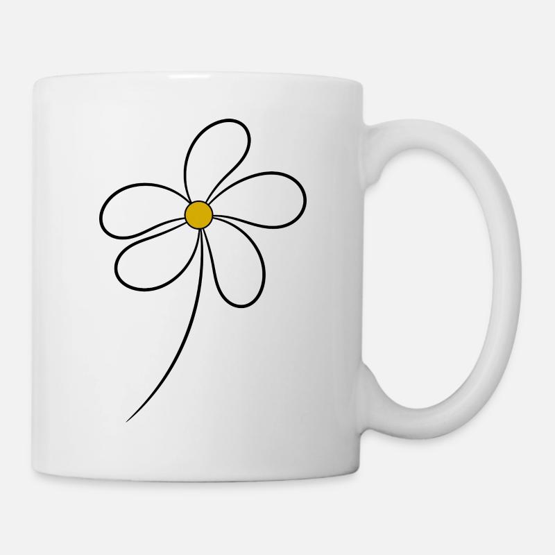 FLEUR. NATURE. ROMANTIQUE. ANNIVERSAIRE. HAPPY - Mug blanc - blanc