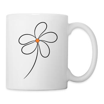 FLEUR. ANNIVERSAIRE. HAPPY BIRTHDAY. JOYEUX ANNIV - Mug blanc - blanc - Droite