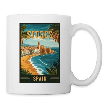 Discover Vibrant Charm of Sitges in Spain - Mug - white - Right
