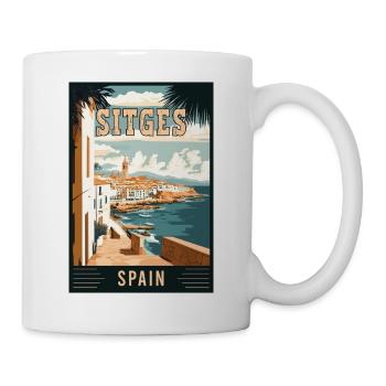 Experience Vibrant Charm of Sitges in Spain - Mug - white - Right