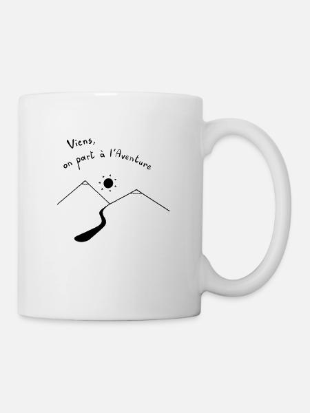 Viens, on part à l'Aventure - Mug blanc - blanc