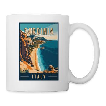 Découvrez le paradis côtier de la Sardaigne en Italie - Mug blanc - blanc - Droite