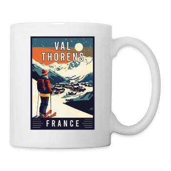 Découvrez le paradis du ski alpin de Val Thorens en France - Mug blanc - blanc - Droite