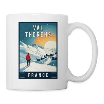 Découvrez le paradis du ski alpin Val Thorens en France - Mug blanc - blanc - Droite