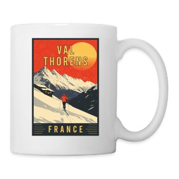 Découvrez le Paradis du ski alpin à Val Thorens, France - Mug blanc - blanc - Droite