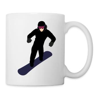 Dynamic snowboarder - Mug - white - Right