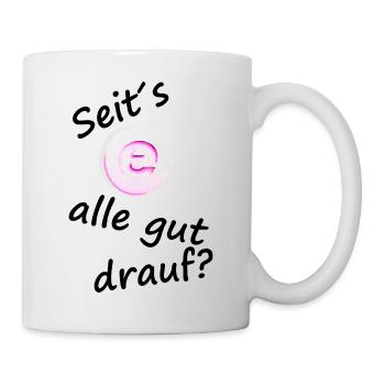 De travers, tout le monde est de bonne humeur – Techno Design - Mug blanc - blanc - Droite