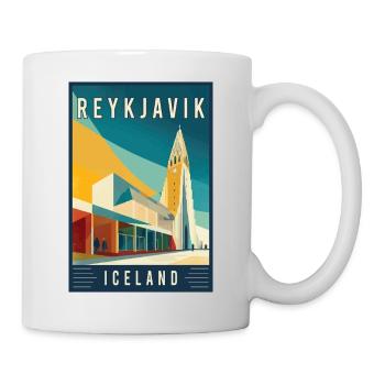 Experience Nordic Cityscape of Reykjavik Iceland - Mug - white - Right