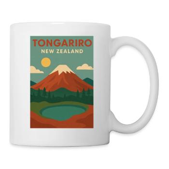 Entdecken Sie Tongariro in Neuseeland - Tasse - Weiß - Rechts