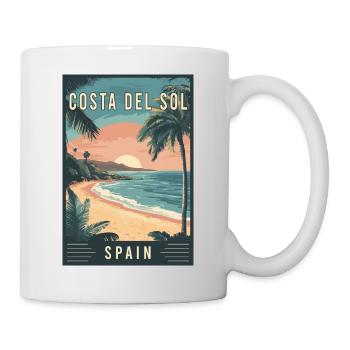 Erleben Sie die mediterrane Costa del Sol in Spanien - Tasse - Weiß - Rechts