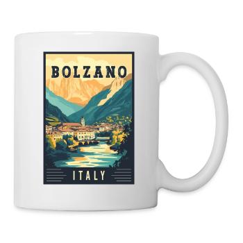Erleben Sie die Alpenstadt Bozen in Italien - Tasse - Weiß - Rechts