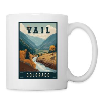 Explore Mountain Ski Town Vail in Colorado - Mug - white - Right