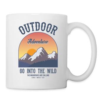Outdoor Abenteuer Berglandschaft - Tasse - Weiß - Rechts
