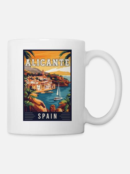 Explore Mediterranean Charm of Alicante in Spain - Mug - white