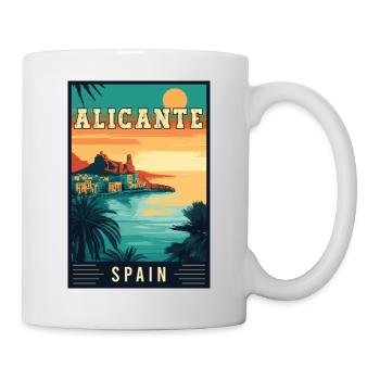 Erleben Sie den mediterranen Charme von Alicante, Spanien - Tasse - Weiß - Rechts