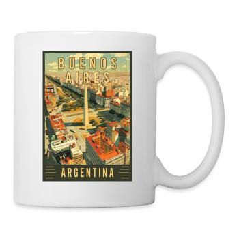 Découvrez la ville colorée de Buenos Aires, Argentine - Mug blanc - blanc - Droite