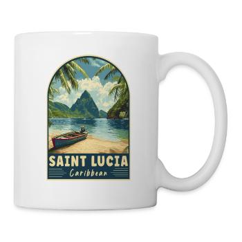 Explore Saint Lucia Caribbean Tropical Paradise - Mug - white - Right