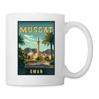Entdecken Sie die arabische Schönheit von Muscat im Oman - Tasse - Weiß - Rechts