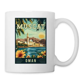 Entdecken Sie die arabische Schönheit von Muscat in Oman - Tasse - Weiß - Rechts