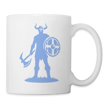Vikingischer Krieger mit Schild - Tasse - Weiß - Rechts