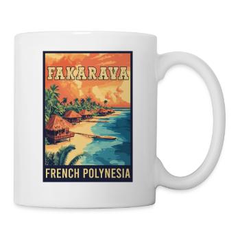 Erleben Sie tropisches Fakarava in Französisch-Polynesien - Tasse - Weiß - Rechts