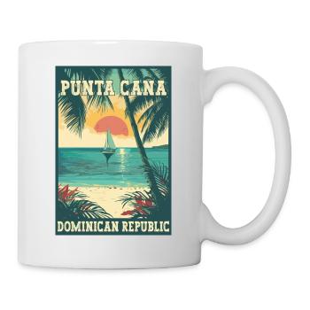 Erleben Sie die Dominikanische Republik Punta Cana - Tasse - Weiß - Rechts