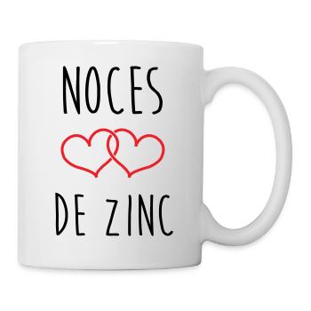 Zinc Wedding 76 Years - Mug - white - Right