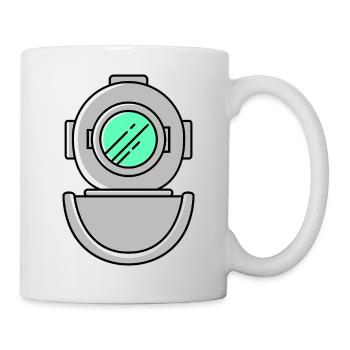 Taucherhelm Tauchen symbol - Tasse - Weiß - Rechts