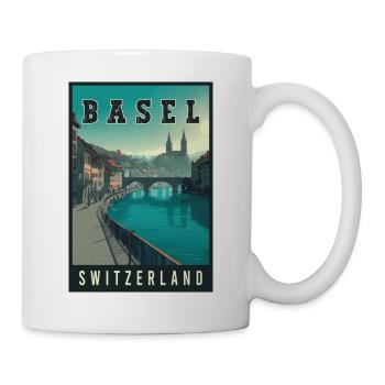 Experience River City of Basel in Switzerland - Mug - white - Right