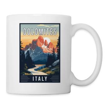 Entdecken Sie majestätische Dolomiten in Italien - Tasse - Weiß - Rechts