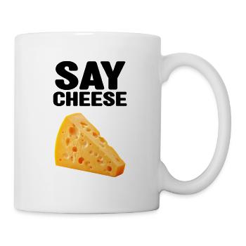 Joie en coin de fromage - Mug blanc - blanc - Droite