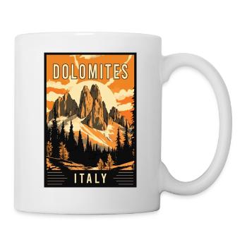 Entdecken Sie majestätische Dolomite in Italien - Tasse - Weiß - Rechts