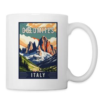 Erleben Sie majestätische Dolomiten in Italien - Tasse - Weiß - Rechts