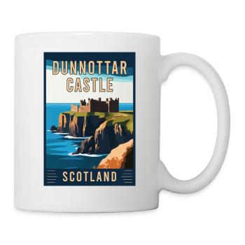 Entdecken Sie das Mystic Dunnottar Castle in Schottland - Tasse - Weiß - Rechts