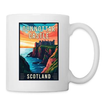 Entdecken Sie das Mystic Dunnottar Castle in Schottland - Tasse - Weiß - Rechts