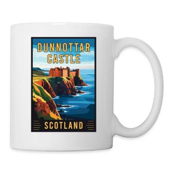 Erleben Sie Mystic Dunnottar Castle in Schottland - Tasse - Weiß - Rechts