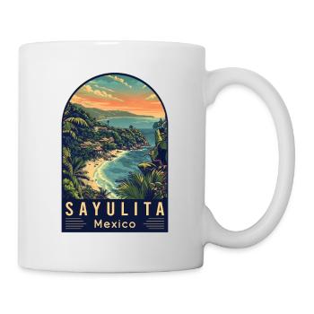 Explore Sayulita Mexico - Travel Art - Mug - white - Right