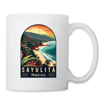Entdecken Sie das tropische Paradies Sayulita Mexiko - Tasse - Weiß - Rechts