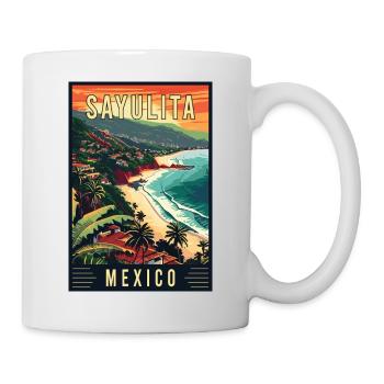 Erleben Sie das tropische Paradies Sayulita Mexiko - Tasse - Weiß - Rechts